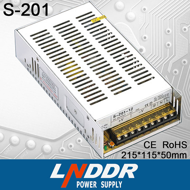 供應S-201W-24V單路輸出 開關電源 lled電源廠家 24V直流電源