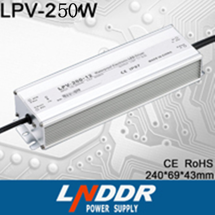廠家直銷250W -12V 防水開關電源 LED開關電源 12V250W恒壓電源